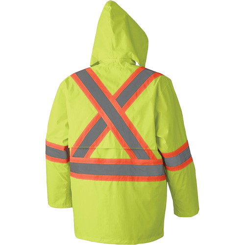 5609 Combinaison de pluie imperm&eacute;able 210D, Polyester/PVC, T-petit, Jaune lime haute visibilit&eacute; Planification Entrepots Molloy
