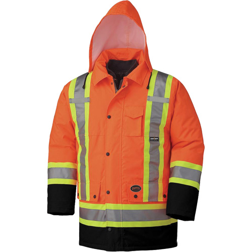 5020BB Manteau de s&eacute;curit&eacute; 7 en 1 imperm&eacute;able, Orange haute visibilit&eacute;, 2T-Grand Planification Entrepots Molloy