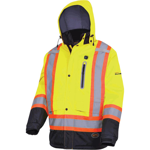 5408 Veste imperm&eacute;able &agrave; isolation thermique, Hommes, Petit, Jaune lime haute visibilit&eacute; Planification Entrepots Molloy