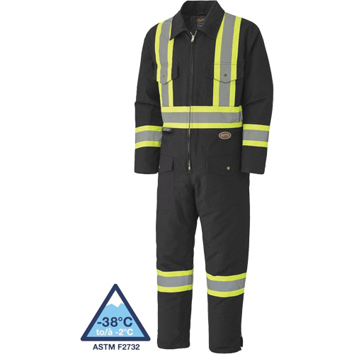 5539BKA Quilted Duck Coveralls, Small, Black Planification Entrepots Molloy