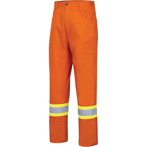 4461 Ultra-Cool Safety Pants, Cotton, 32, High Visibility Orange Planification Entrepots Molloy