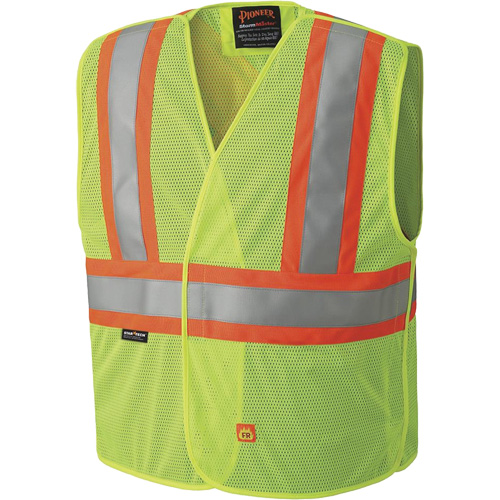 6916A Veste de s&eacute;curit&eacute; ignifug&eacute;e, Jaune lime haute visibilit&eacute;, Moyen/Petit, Polyester Planification Entrepots Molloy