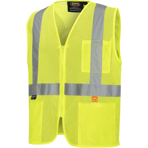 6944 Veste de s&eacute;curit&eacute; ignifuge, Jaune lime haute visibilit&eacute;, Petit, Polyester Planification Entrepots Molloy