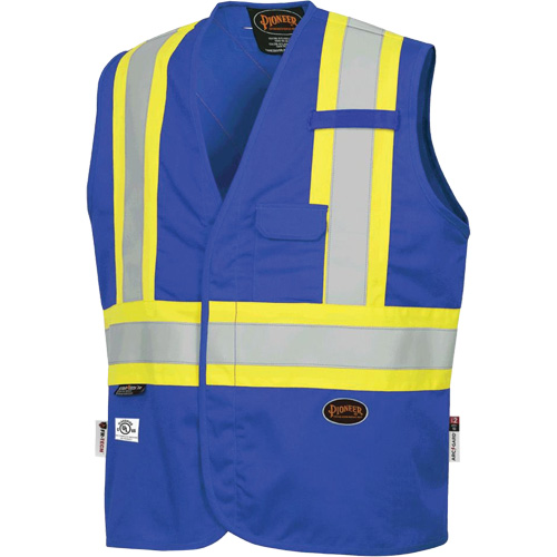 7730 FR-Tech&reg; Flame-Resistant Arc Safety Vest, Small, Royal Blue, 10 cal/cm² Planification Entrepots Molloy