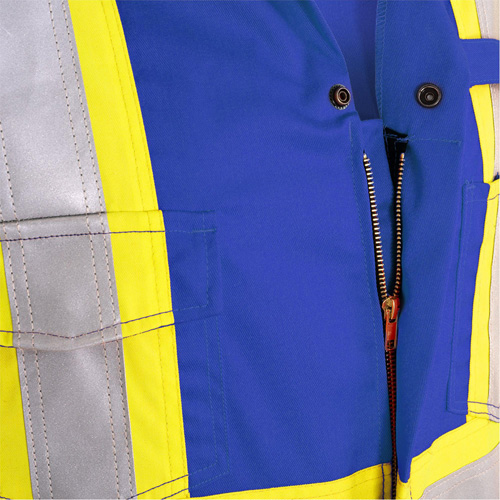7706T Combinaison ignifuge FR-Tech avec fermetures &agrave; glissi&egrave;re aux jambes, Taille 40 (grand taille), Bleu royal, 9,7 cal/cm² Planification Entrepots Molloy