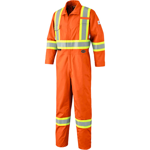 7705T Combinaison ignifuge FR-Tech avec fermetures &agrave; glissi&egrave;re aux jambes, Taille 40 (grand taille), Orange haute visibilit&eacute;, 9,7 cal/cm² Planification Entrepots Molloy