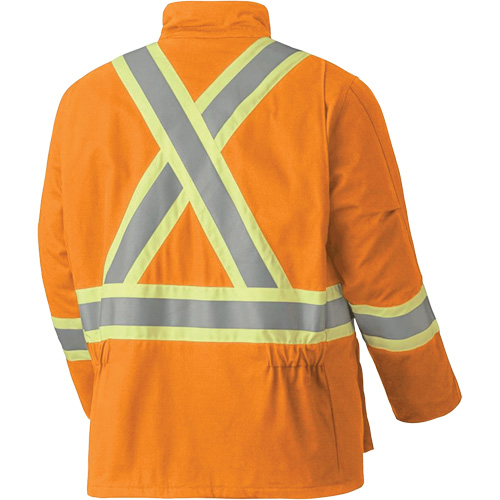 5533 Flame-Resistant Safety Parka, Small, High Visibility Orange, 58 cal/cm² Planification Entrepots Molloy