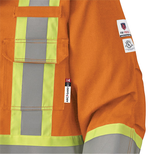 5533 Flame-Resistant Safety Parka, Small, High Visibility Orange, 58 cal/cm² Planification Entrepots Molloy