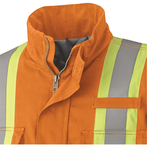 5533 Flame-Resistant Safety Parka, Small, High Visibility Orange, 58 cal/cm² Planification Entrepots Molloy