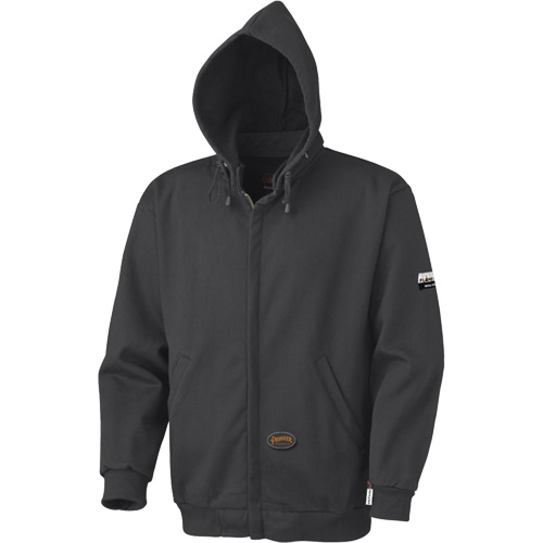 337 Flame-Resistant Zip Style Hoodie, Men's, X-Small, Black, 22 cal/cm² Planification Entrepots Molloy