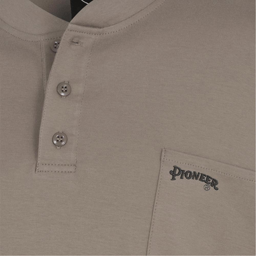 331 Chandail Henley en tricot interlock ignifuge, Petit, Beige Planification Entrepots Molloy