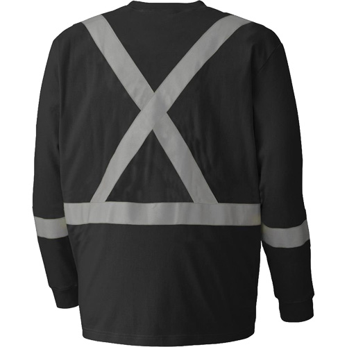 340SFA Flame-Resistant Long-Sleeved Safety Shirt, Small, Black Planification Entrepots Molloy