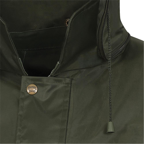 D8120J Manteau &agrave; capuchon ind&eacute;chirable Nailhead pour planteur d'arbres, Polyester/PVC, T-petit, Vert Planification Entrepots Molloy
