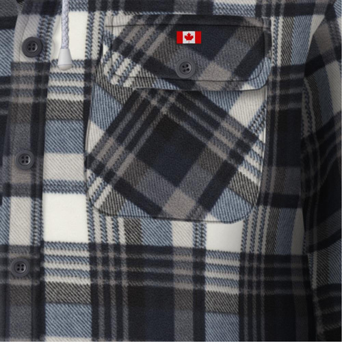 415BG Quilted Hooded Shirt, Men's, X-Small, Multi-Colour Planification Entrepots Molloy
