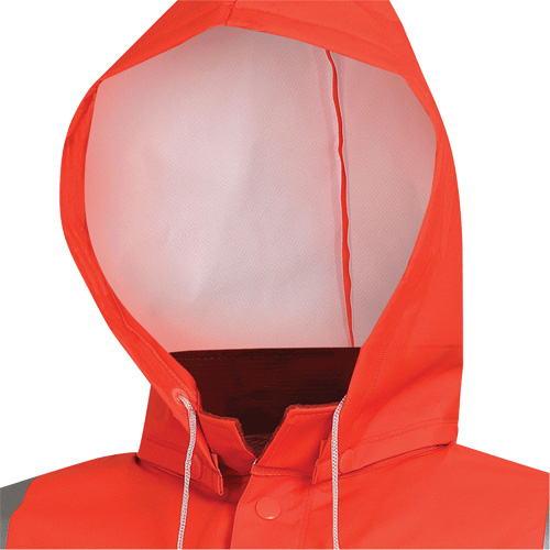 576J High-Visibility FR Rain Jacket, Small, High Visibility Orange Planification Entrepots Molloy