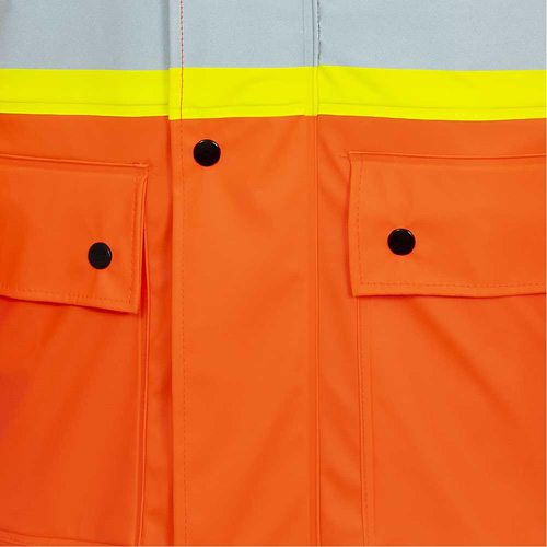 5892PKT Veste de s&eacute;curit&eacute; imperm&eacute;able &agrave; haute visibilit&eacute; ignifuge, T-petit, Orange haute visibilit&eacute; Planification Entrepots Molloy