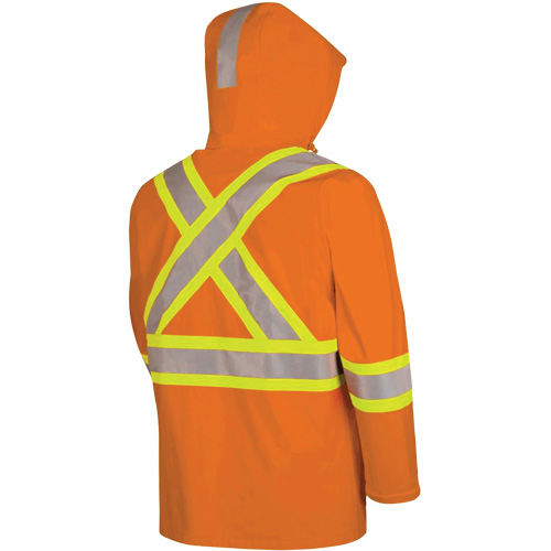5880 FR/Arc-Rated Waterproof Rain Jacket, Large, High Visibility Orange, 10 cal/cm² Planification Entrepots Molloy
