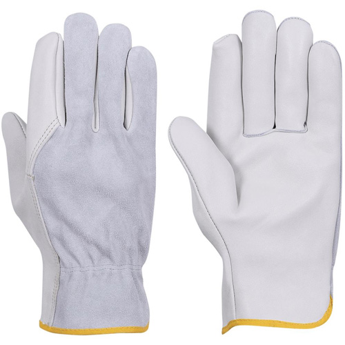 535G Gants de chauffeur beige, Petit, Paume en Cuir fleur de vache Planification Entrepots Molloy