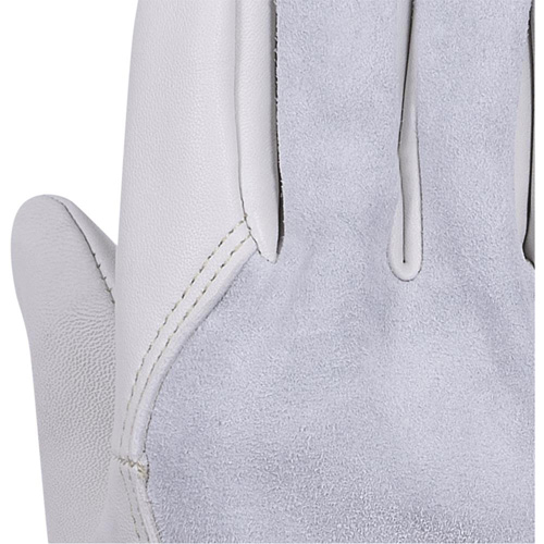 535G Gants de chauffeur beige, Petit, Paume en Cuir fleur de vache Planification Entrepots Molloy