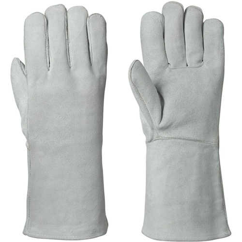 830 Gants de soudeur doubl&eacute;s en molleton, Cuir de vache refendu, Taille Moyen Planification Entrepots Molloy