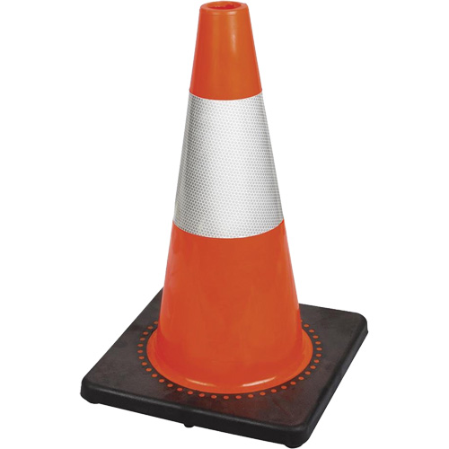 181 Premium Flexible Safety Cone, 18", Orange, 6" Reflective Collar(s) Planification Entrepots Molloy