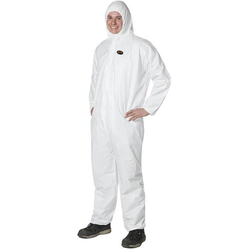 2055 Disposable Coveralls, Small, White, Microporous Planification Entrepots Molloy