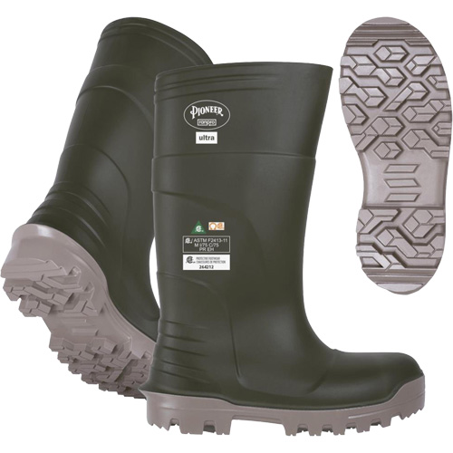 B105FUL.GR Pioneer Ultra Boots, Polyurethane, Steel/Composite Toe, Size 6, Puncture Resistant Sole Planification Entrepots Molloy