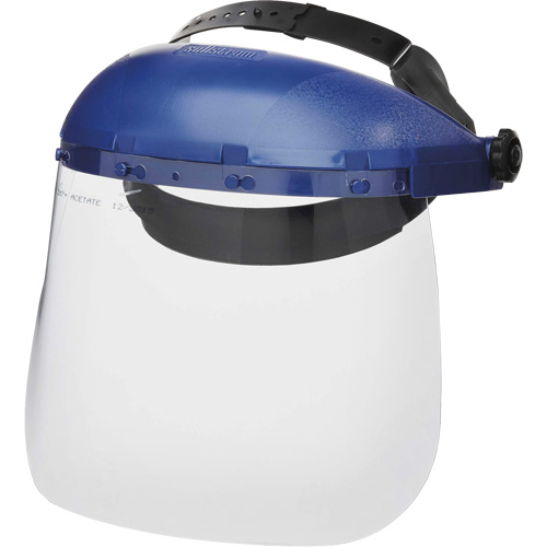 Masque protecteur avec coque simple de la s&eacute;rie 390 Premium, Ac&eacute;tate, Suspension Rochet Planification Entrepots Molloy