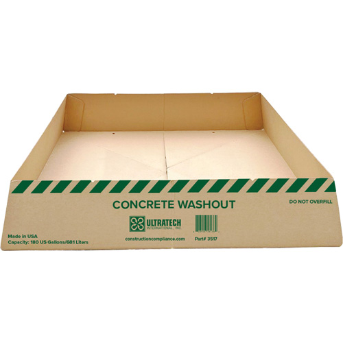 Berme de lavage de b&eacute;ton &eacute;conomique Ultra-Concrete, Capacit&eacute; 140 gal., 4' la x 4' lo x 15" h Planification Entrepots Molloy