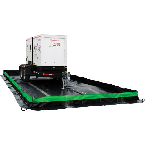 Berme &agrave; paroi repliable Ultra-Containment Berm, Capacit&eacute; 2692 gal. US, 12' la x 30' lo x 12" h, Support &agrave; charni&egrave;re Planification Entrepots Molloy