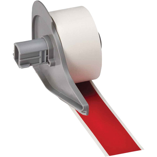 All-Weather Permanent Adhesive Label Tape, Vinyl, Red, 1" Width Planification Entrepots Molloy