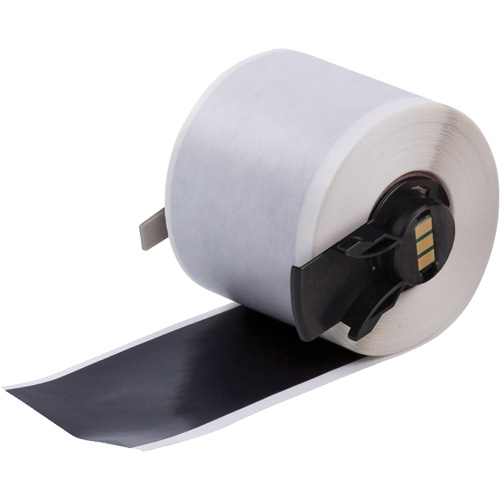 Multi-Purpose Label Tape, Vinyl, Black, 1.9" Width Planification Entrepots Molloy