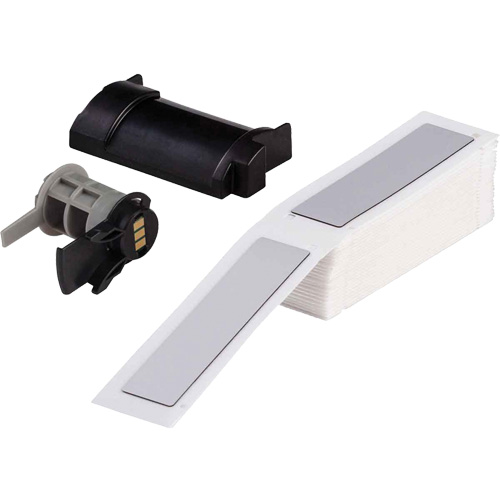 Raised Panel Labels, Polyester, 1" L x 4" H, White Planification Entrepots Molloy