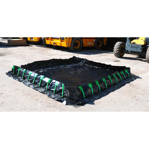 Berme Ultra-Containment Berm, Capacit&eacute; 1795 gal. US, 12' la x 20' lo x 12" h, Paroi &agrave; piquets Planification Entrepots Molloy