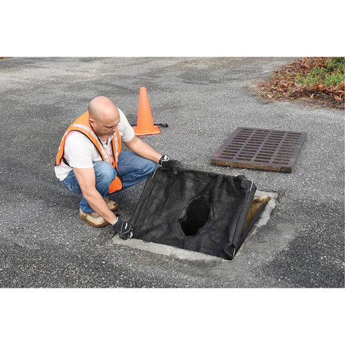 Square Ultra-Drain Guard&reg; Catch Basin Insert with Overflow Port, Oil & Sediment, 16" - 28" L x 20" - 36" W Planification Entrepots Molloy
