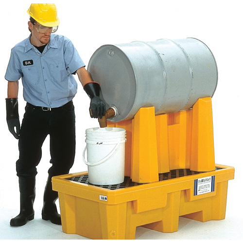 Syst&egrave;me de confinement Ultra-Drum pour 1 baril avec drain, 52" lo x 29" la x 49,5" ha, 750 gal. US Capacit&eacute; Planification Entrepots Molloy
