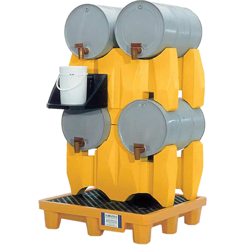 Syst&egrave;me de confinement Ultra-Drum sans drain pour 4 barils, 53" lo x 53" la x 77,8" ha, 3000 gal. US Capacit&eacute; Planification Entrepots Molloy