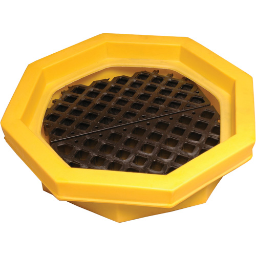 Ultra-Drum Tray&reg; with Grating, 32" L x 32" W x 8.1" H, 21.1 US gal. Spill Capacity Planification Entrepots Molloy