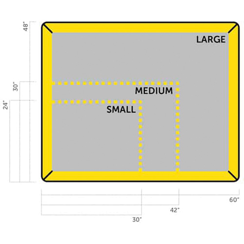 Petit tampon Ultra-Filter, Capacit&eacute; 0,8 gal. US, 2,5' la x 2' lo x 3" h, Paroi en mousse Planification Entrepots Molloy