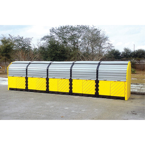 P20 Plus Ultra-Hard Top Spill Pallets&reg; with Drain, 312" L x 79" W x 62" H, 9000 lbs. Load Capacity Planification Entrepots Molloy