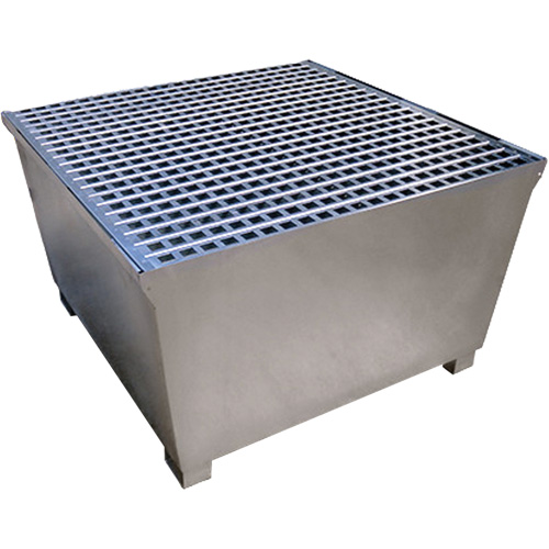 Ultra-IBC Spill Pallet en acier, Capacit&eacute; de d&eacute;versement 370 gal. US, 57,6" x 34,7" x 56,9" Planification Entrepots Molloy