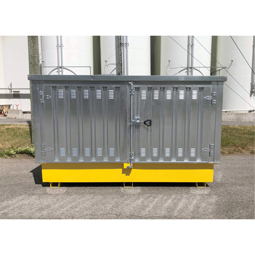 Steel Ultra-Twin IBC Hard Top, 123.4" L x 73.4" W x 66.4" H, 12250 lbs. Load Capacity Planification Entrepots Molloy