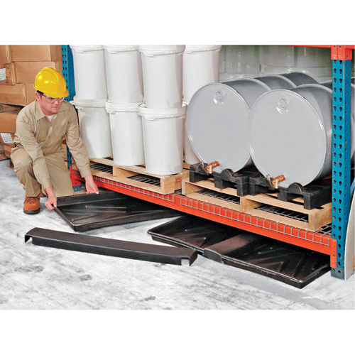 Triple-Tray Ultra-Rack Containment Tray&reg;, 72" L x 44" W x 2.8" H, 24 US gal. Spill Capacity Planification Entrepots Molloy
