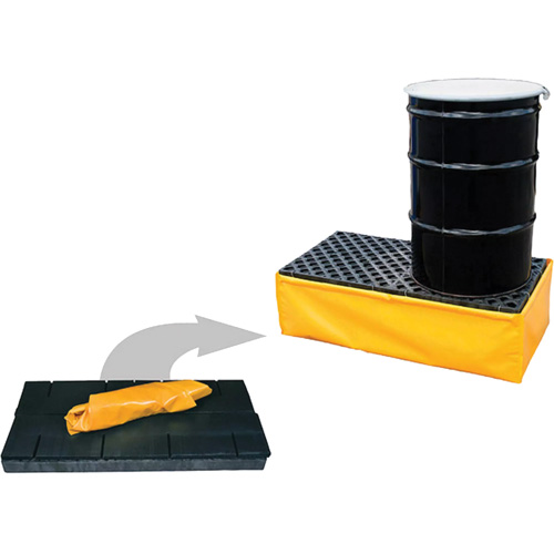 2-Drum Flexible Ultra-Spill Pallet&reg;, 66 US gal. Spill Capacity, 48" x 24" x 14" Planification Entrepots Molloy
