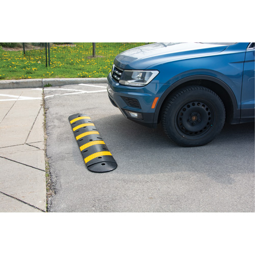 Speed Bump Kit, Rubber, 4' L x 11" W x 2" H Planification Entrepots Molloy