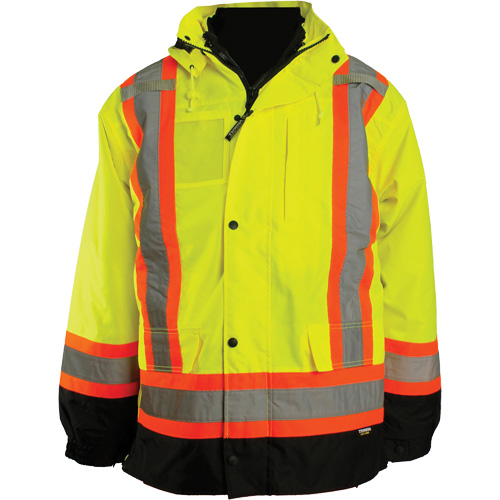 Veste 7 en 1, Polyester, Orange haute visibilit&eacute;, Petit Planification Entrepots Molloy