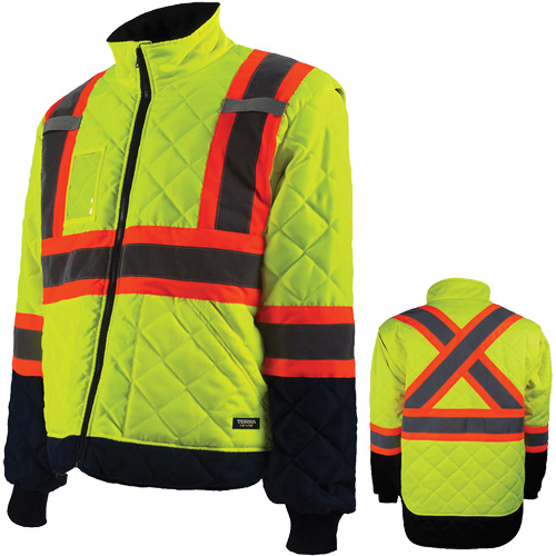 Manteau pour installations frigorifiques, Polyester, Orange haute visibilit&eacute;, T-Grand Planification Entrepots Molloy
