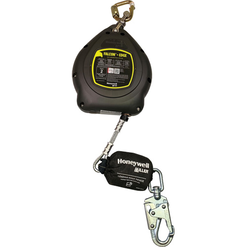 Cordage de s&eacute;curit&eacute; autor&eacute;tractable Falcon + Edge, 20', Acier galvanis&eacute;, Pivotant Planification Entrepots Molloy