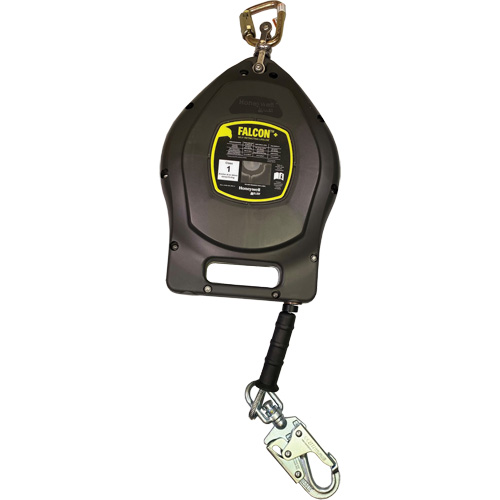 Cordage de s&eacute;curit&eacute; autor&eacute;tractable Falcon +, 50', Acier galvanis&eacute;, Pivotant Planification Entrepots Molloy