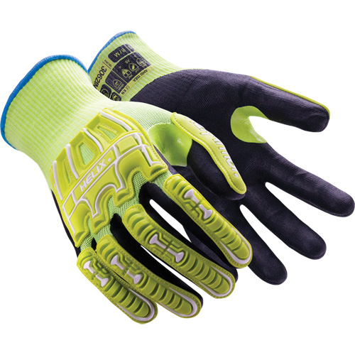 Gants r&eacute;sistants aux chocs Helix 3062IMP, 6/T-petit, Paume en Mousse de nitrile, Poignet &eacute;lastique/Poignet en tricot Planification Entrepots Molloy